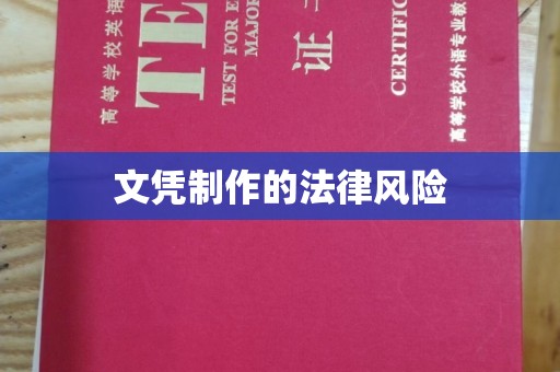双桥文凭制作的法律风险